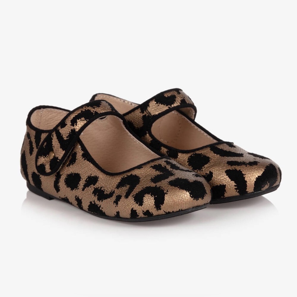 Old Soles Leather Leopard Print Mary Jane Shoes size 13.5